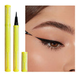 Schwarzer, bonbonfarbener Glitzer-Eyeliner