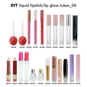 Lápiz labial líquido DIY / Tubo redondo de brillo labial 06