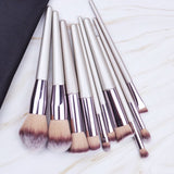 Single Color 10pcs Champagne Gold Makeup Brushes