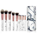 10pcs marble brushes （with holder） - MSmakeupoem.com