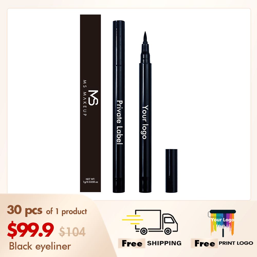 Single Color Black Eyeliner 【30PCS Free Shipping & Free Print Logo】