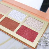 6 Colors Highlight and Blush Palette Private Label & Wholesale Blush Highlight