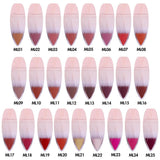25 colors Pink leaf gradient tube liquid lipstick