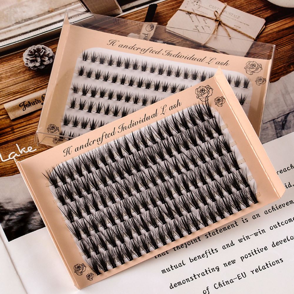 30D Six rows of mixed natural thick artificial single cluster false eyelashes