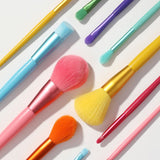12pcs Candy Color Makeup Brushes