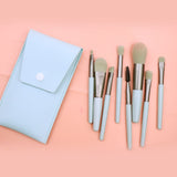 4 Colors 8pcs Candy Colors Customizable Mini Makeup Brushes Set