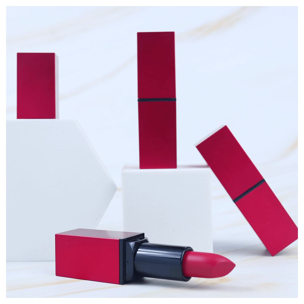 5 Colors Matte Red Square Tube Lipstick Bulk Lipstick Samples ...