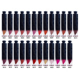 Barra de labios líquida de tubo degradado negro de 25 colores