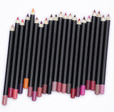 Delineador de labios de tubo negro de 21 colores