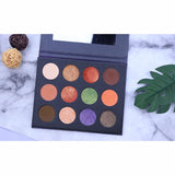 12 Colors Candy Color Black Eyeshadow Palette（50pcs free shipping）