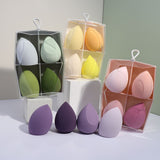 4 color handles 4 compartments make-up sponge