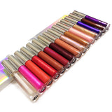 15 Colors Silver Lid  Round Tube Lip Glosses - MSmakeupoem.com