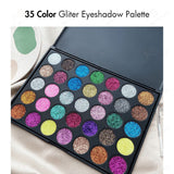 35 Colors Glitter Eyeshadow Palette - MSmakeupoem.com