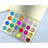 Palette de fards à paupières à paillettes dorées 24 couleurs (50pcs livraison gratuite)