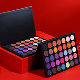 35 Color Matte Shimmer Glitter Black Eyeshadow Palette - MSmakeupoem.com