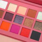 15 color wine red eyeshadow palette