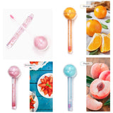 Fruit flavor lollipop 2 in 1 magic color changing lip oil & lip balm