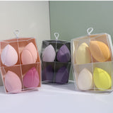 4 color handles 4 compartments make-up sponge