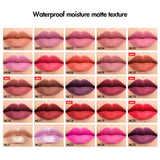 25 Farben Feuchtigkeitsspendender mattweißer Visitenkarten-Lippenstift