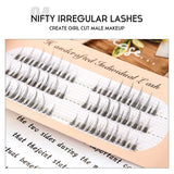 Naturally curled single-cluster false eyelashes