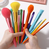 12pcs Candy Color Makeup Brushes