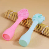 4 Colors Hand-held Silicone Cleansing Brush - MSmakeupoem.com