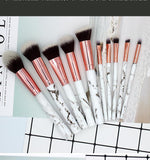 10pcs marble brushes （with holder） - MSmakeupoem.com