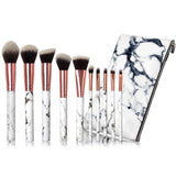 10pcs marble brushes（with bag） - MSmakeupoem.com