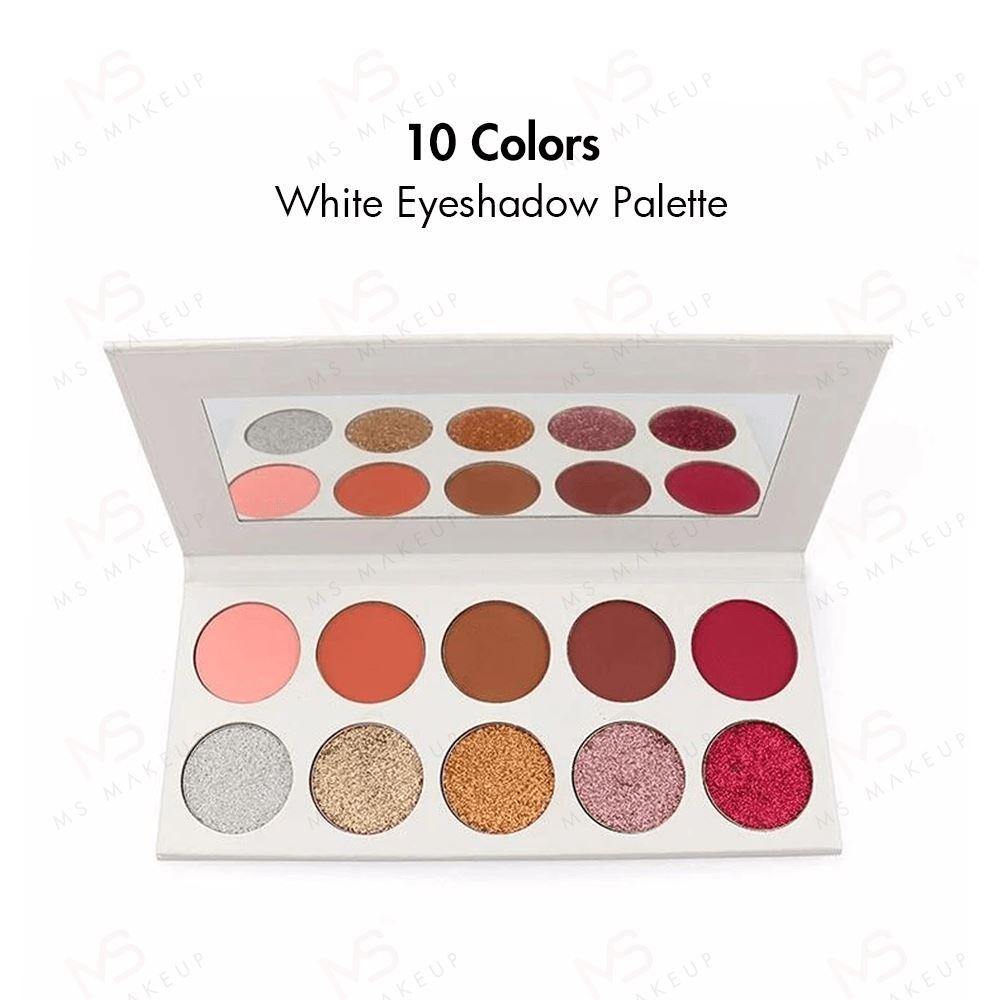 10 Colors White Eyeshadow Palette（50pcs package） - MSmakeupoem.com