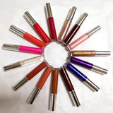 15 Colors Silver Lid  Round Tube Lip Glosses - MSmakeupoem.com