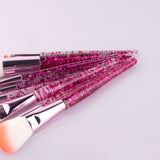 10PCS Cosmetic Brushes Set With Crystal Handle