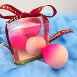 peach gradient beauty blender/sponge in gift box( 3 pcs)