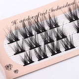 Segmented single-cluster false eyelashes naturally thick