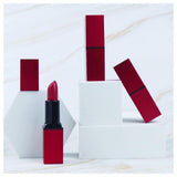 Rouge à lèvres tube carré rouge mat 5 couleurs (50pcs livraison gratuite)