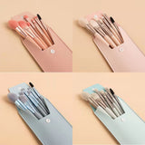 4 Colors 8pcs Candy Colors Customizable Mini Makeup Brushes Set