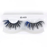 8D Eye End Colorful Fried Hair Thick Exaggerated False Eyelashes