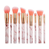 10pcs marble brushes（with bag） - MSmakeupoem.com