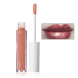 Matte Shimmer Glitter Lipgloss with White Bottle Packaging