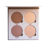 Wholesale custom no label matt cream bronzer cosmetic multi color OEM shimmer face makeup private label highlighter palette