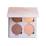 Wholesale custom no label matt cream bronzer cosmetic multi color OEM shimmer face makeup private label highlighter palette