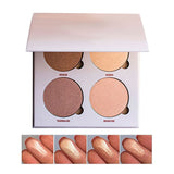 Wholesale custom no label matt cream bronzer cosmetic multi color OEM shimmer face makeup private label highlighter palette