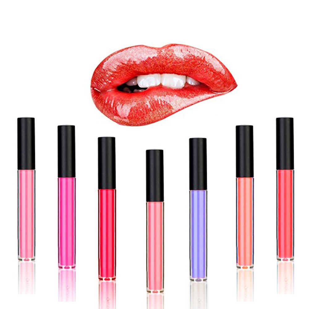 OEM cute rainbow color glitter makeup unbranded private label liquid lipsticks