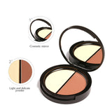 Mission cosmetics contouring makeup 2 colors contour palette with contours bayer test strips