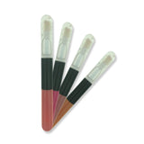 Tube de brillant à lèvres en plastique souple transparent sec avec pinceau à lèvres