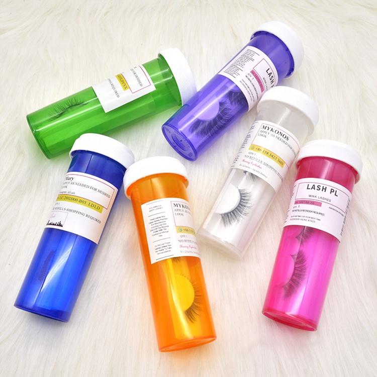 5 Colors Eyelash  Pill Bottle（empty box）