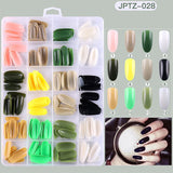12 Color Solid Fake Nail Patches