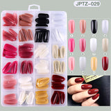 12 Color Solid Fake Nail Patches