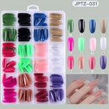 12 Color Solid Fake Nail Patches