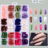 12 Color Solid Fake Nail Patches
