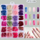 12 Color Solid Fake Nail Patches